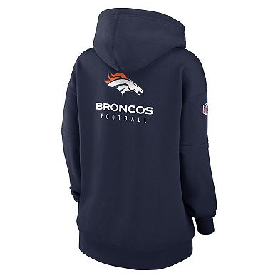 Women's Nike Navy Denver Broncos 2023 Sideline Club Fleece Pullover Hoodie