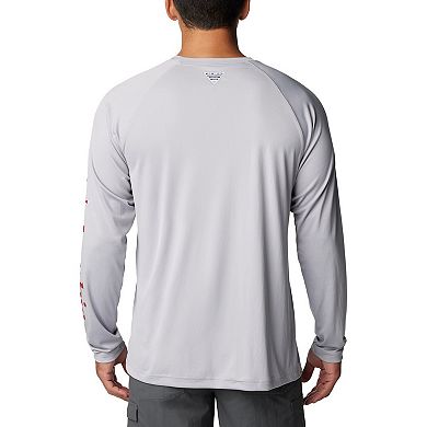 Men's Columbia Gray Alabama Crimson Tide Terminal Tackle Omni-Shade Raglan Long Sleeve T-Shirt