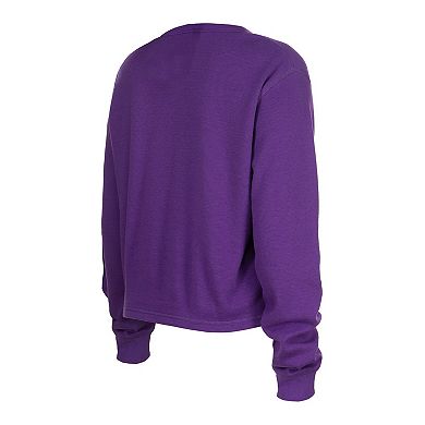 Women's New Era  Purple Minnesota Vikings Thermal Crop Long Sleeve T-Shirt