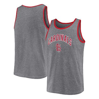 Men's Profile Heather Charcoal St. Louis Cardinals Big & Tall Arch Over Logo Tank Top
