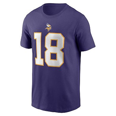 Men's Nike Justin Jefferson Purple Minnesota Vikings Classic Player Name & Number T-Shirt