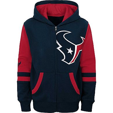 Preschool  Navy Houston Texans Stadium Color Block Full-Zip Hoodie