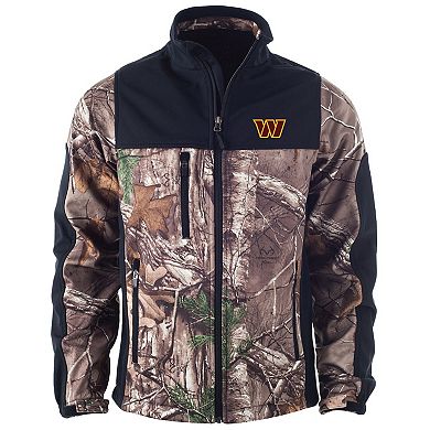 Men's Dunbrooke Realtree Camo Washington Commanders Hunter Softshell Full-Zip Jacket