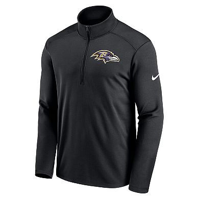 Men's Nike Black Baltimore Ravens Logo Pacer Performance Half-Zip Jacket