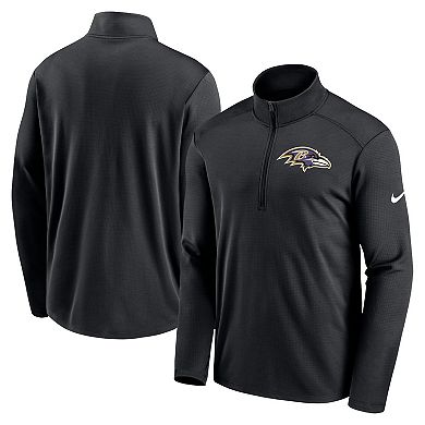 Men's Nike Black Baltimore Ravens Logo Pacer Performance Half-Zip Jacket