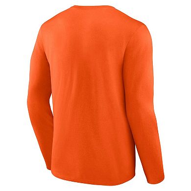 Men's Fanatics Branded Orange Florida Gators Distressed Arch Over Logo Long Sleeve T-Shirt