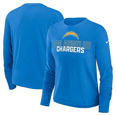Women's Nike Powder Blue Los Angeles Chargers High Hip Performance Long Sleeve T-Shirt
