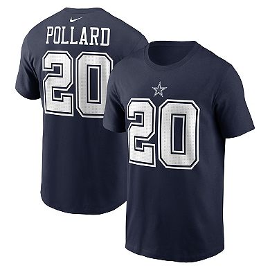 Men's Nike Tony Pollard  Navy Dallas Cowboys  Player Name & Number T-Shirt