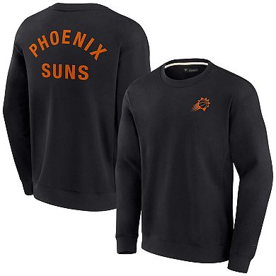 Unisex Fanatics Signature Black Phoenix Suns Super Soft Fleece Oversize Arch Crew Pullover Sweatshirt