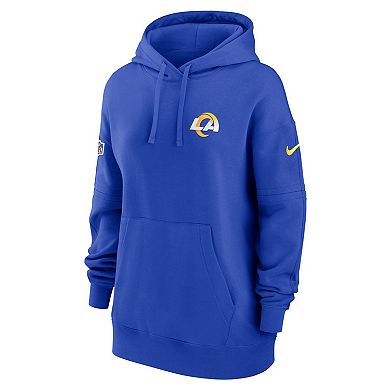 Women's Nike Royal Los Angeles Rams 2023 Sideline Club Fleece Pullover Hoodie