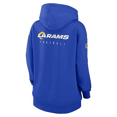 Women's Nike Royal Los Angeles Rams 2023 Sideline Club Fleece Pullover Hoodie