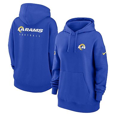 Women's Nike Royal Los Angeles Rams 2023 Sideline Club Fleece Pullover Hoodie