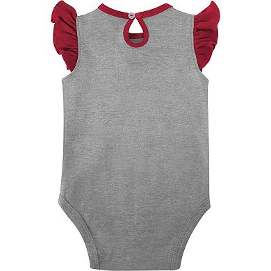 Girls Newborn & Infant Crimson/Gray Indiana Hoosiers Spread the Love 2-Pack Bodysuit Set