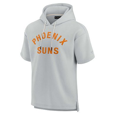 Unisex Fanatics Signature Gray Phoenix Suns Super Soft Fleece Short Sleeve Pullover Hoodie