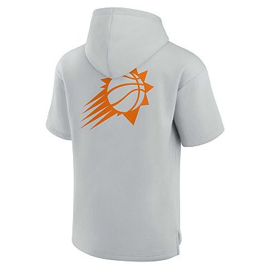 Unisex Fanatics Signature Gray Phoenix Suns Super Soft Fleece Short Sleeve Pullover Hoodie