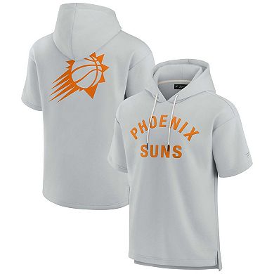 Unisex Fanatics Signature Gray Phoenix Suns Super Soft Fleece Short Sleeve Pullover Hoodie