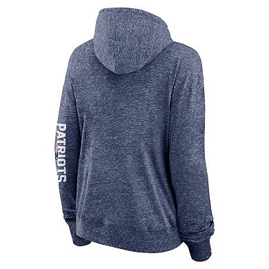 Women's Fanatics Branded Heather Navy New England Patriots Opening Coin Flip Hoodie Full-Zip Sweatshirt