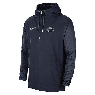 Men's Nike Navy Penn State Nittany Lions 2023 Coach Half-Zip Hooded Jacket