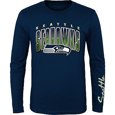 Youth Neon Green/Navy Seattle Seahawks Fan Fave T-Shirt Combo Set