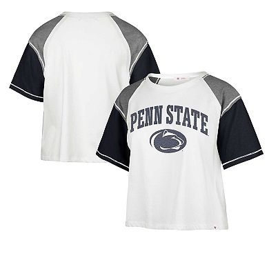Women's '47 White Penn State Nittany Lions Serenity Gia Cropped T-Shirt