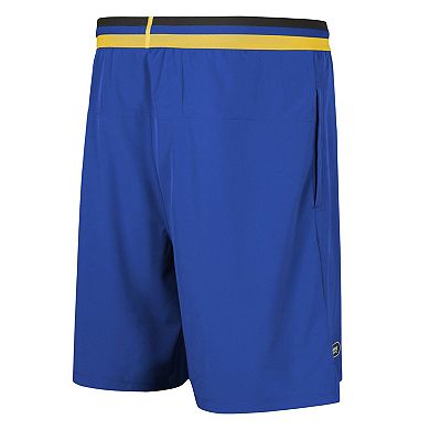Men's Royal Los Angeles Rams Cool Down Tri-Color Elastic Training Shorts