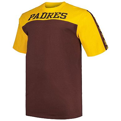 Men's Profile Gold/Brown San Diego Padres Big & Tall Yoke Knit T-Shirt