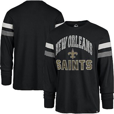 Men's '47 Black New Orleans Saints Irving Long Sleeve T-Shirt