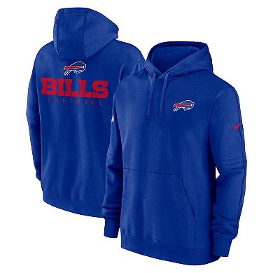 Men's Nike Royal Buffalo Bills Sideline Club Fleece Pullover Hoodie