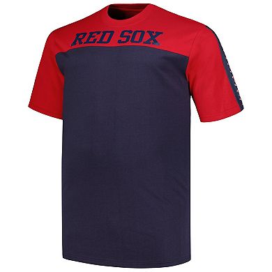 Men's Profile Red/Navy Boston Red Sox Big & Tall Yoke Knit T-Shirt