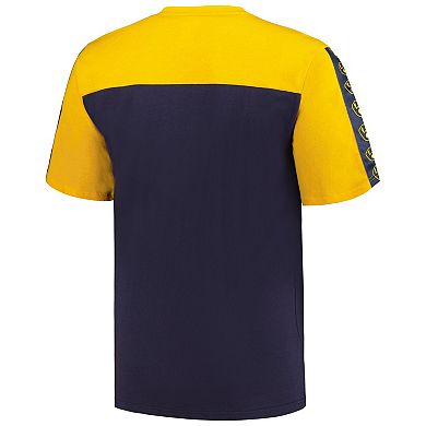 Men's Profile Gold/Navy Milwaukee Brewers Big & Tall Yoke Knit T-Shirt