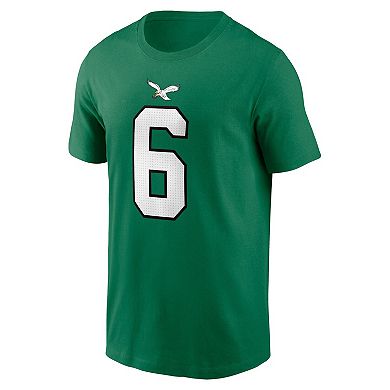 Men's Nike DeVonta Smith Kelly Green Philadelphia Eagles Alternate Player Name & Number T-Shirt