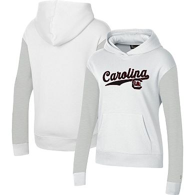 Women's Under Armour White South Carolina Gamecocks All Day Pullover Hoodie