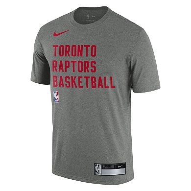 Men's Nike Heather Gray Toronto Raptors 2023/24 Sideline Legend Performance Practice T-Shirt