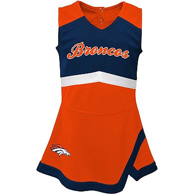Girls Infant Orange Denver Broncos Cheer Captain Jumper Dress