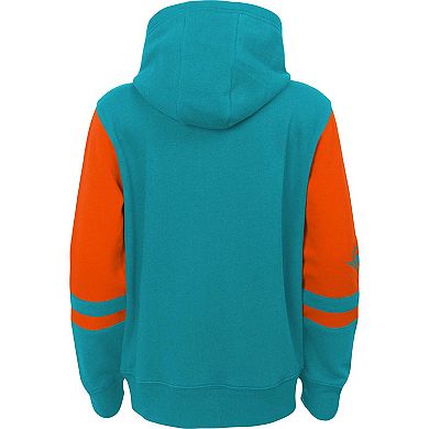 Preschool  Aqua Miami Dolphins Stadium Color Block Full-Zip Hoodie