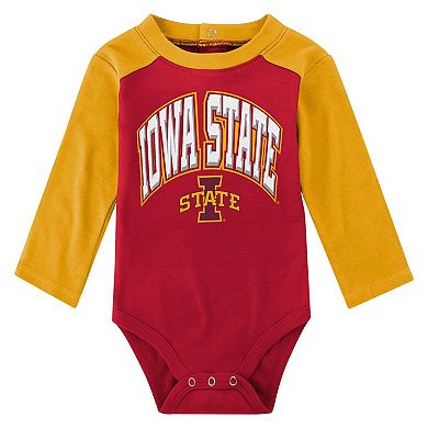 Infant Gold Iowa State Cyclones Rookie Of The Year Long Sleeve Bodysuit and Pants Set