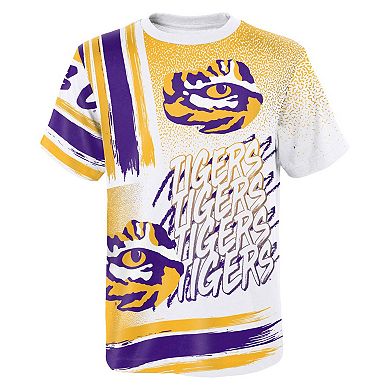 Preschool White LSU Tigers Gametime Multi-Hit Oversized T-Shirt