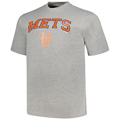 Men's Profile Black/Heather Gray New York Mets Big & Tall T-Shirt Combo Pack