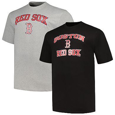 Men's Profile Black/Heather Gray Boston Red Sox Big & Tall T-Shirt Combo Pack