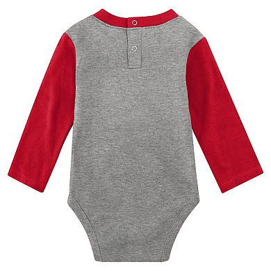 Newborn & Infant Scarlet Ohio State Buckeyes Rookie of the Year Long Sleeve Bodysuit & Pants Set