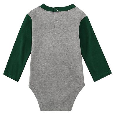 Newborn & Infant Green Michigan State Spartans Rookie of the Year Long Sleeve Bodysuit & Pants Set
