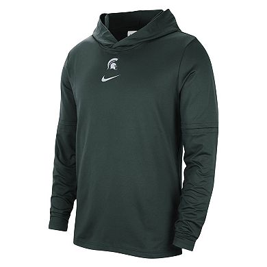 Men's Nike Green Michigan State Spartans Player Hoodie Long Sleeve Performance T-Shirt