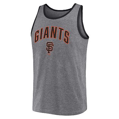 Men's Profile Heather Charcoal San Francisco Giants Big & Tall Arch Over Logo Tank Top