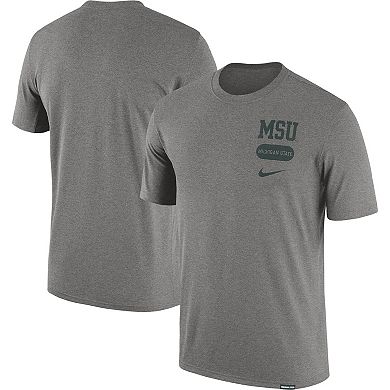 Men's Nike  Heather Gray Michigan State Spartans Campus Letterman Tri-Blend T-Shirt