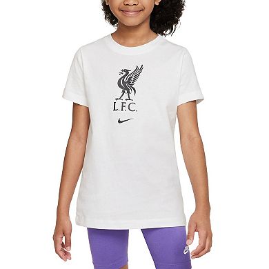 Youth Nike White Liverpool Crest T-Shirt