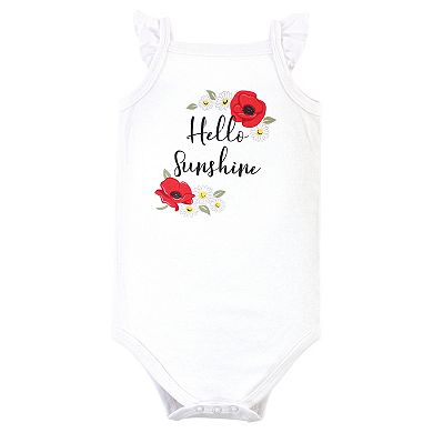 Infant Girl Cotton Sleeveless Bodysuits 5pk