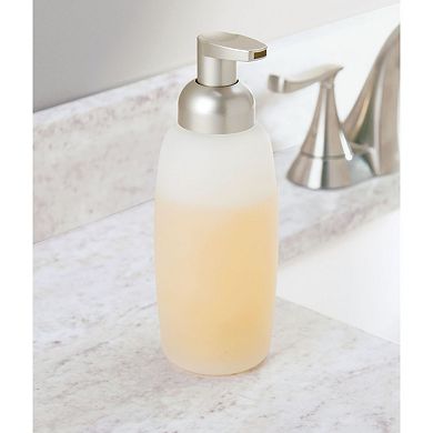 mDesign Ariana Glass Refillable Foaming Soap Dispenser Pump