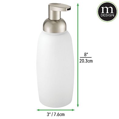 mDesign Ariana Glass Refillable Foaming Soap Dispenser Pump