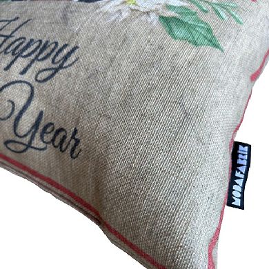 New Year Themed Design Pillow Cover for Holiday Decorating