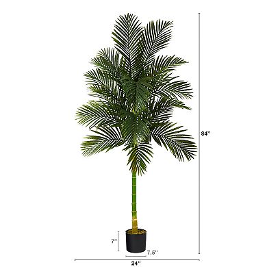 nearly natural 7-ft. Golden Cane Artificial Palm Tree